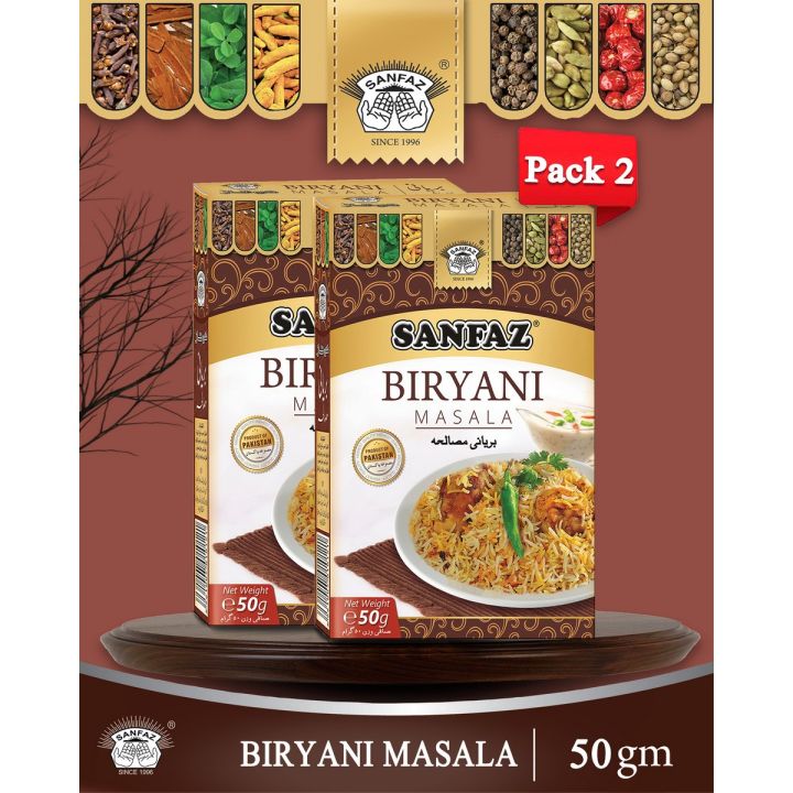 Sanfaz Biryani Masala - 50Gm Pack Of 2