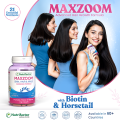 Nutrifactor Maxzoom - Hair Growth & Repair Supplement | Biotin, Zinc & Collagen Tablets for Strong, Thick, Shiny Hair, Glowing Skin & Healthy Nails | 60 Tablet. 