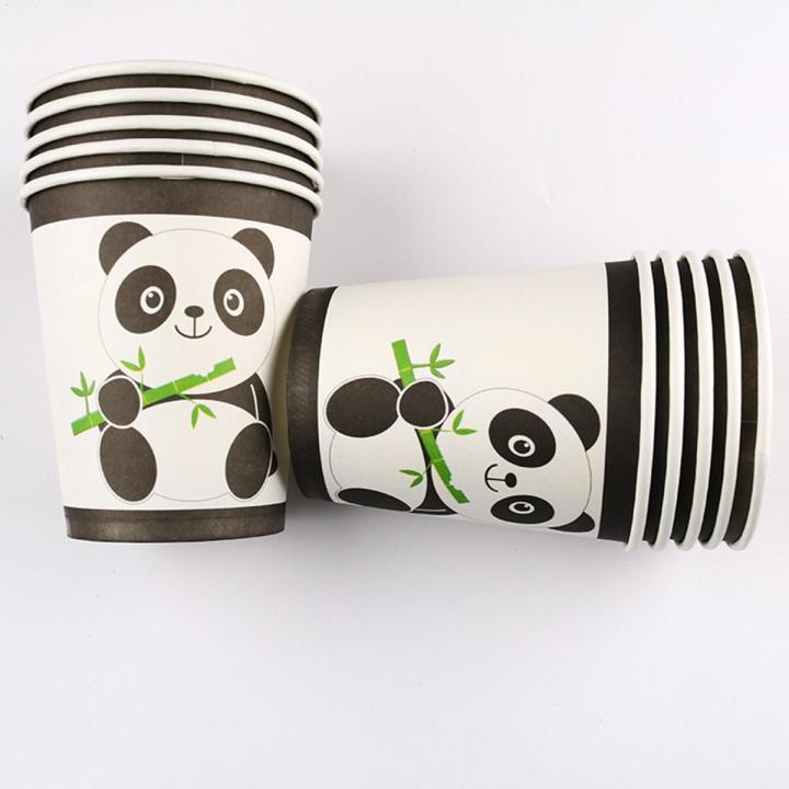 PANDA THEME CUPS PACK OF 10 PAPER CUPS