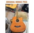 Brown Acoustic Electric Guitar - Semi acoustic Speaker Guitar -  New Box Packed - Free Bag Picks Extra Strings. 