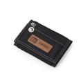 Mens Trifold Short Wallet With ID Window Simple Velcro Card Holder Bag Children's Canvas Small Pocket Coin Purse. 