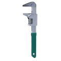 Portable Carbon Steel Multi Functional F-type Wrench Chrome Plated Silver Universal Pipe Pliers Green Right Angle Adjustable Wrench Worker. 