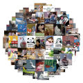 60 involution meme sticker packs, student prank and retort expressions for phone cases, tablets, suitcase stickers wholesale. 
