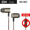 KZ ED4 Headphones Bass Ear HIFI Headset DJ Earphone Metal Stereo Earbuds with Microphone for Mobile Phone MP3 MP4 in ear monitor. 