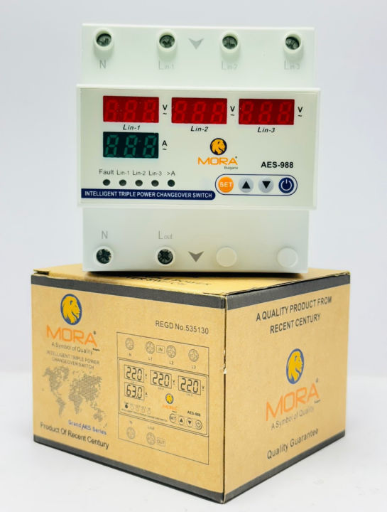 Original MORA 3 phase Auto Phase Selector Voltmeter adjustable Over and Under Voltage protection | Mora 3 Phase Auto Phase Selector  Voltmeter | Original Mora Made In Bulgaria
