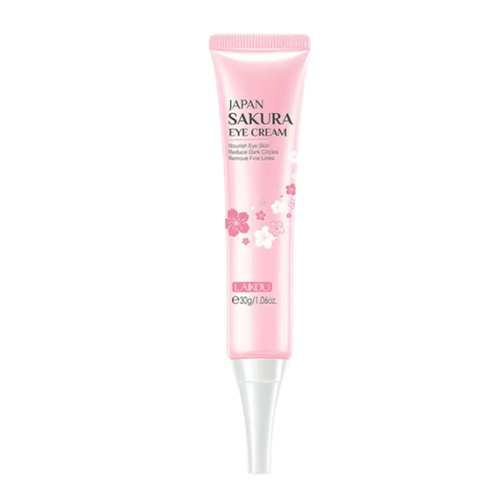 LAIKOU Sakura Eye Cream Moisturizing Fade Dark Circles Redeuce Eye Bags Eye Wrinkle Puffy Eye Skin Care 30g