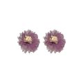ES 925 S Needle Fashion Purple Trend Simple Fresh Earrings Korea 2023 New Purple Tide Temperament Earrings. 