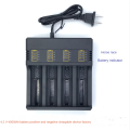 1 Piece 18650 Battery Charger 4 Slots Charging for 3.7V 18650 26650 21700 14500 16340 EU Plug. 