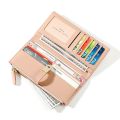 Korean women's long wallet stone pattern bi-fold cute zipper purse long women wallets. 