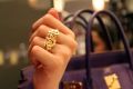 MirzaJee Urdu Calligraphy Name Double Ring Any Name Ring 24K Gold Plated Any Name Custom Made Personalized Gift Ring For Men/Women. 