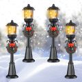 4 Pcs Mini Christmas Lamp Post Train Lamp Miniature Street Lamp Decorative Lights for DIY Dollhouse Village Pathway. 