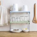 New 1 Pcs Double Deck Storage Rack Shelf Foldable Holder Organizer Stackable Kitchen Bathroom Cupboard Double Deck Shelf Kitchen Shelf. 