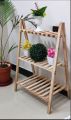 Wooden Plant Stand 2 ,3 Tier Foldable Flower Pot Display Shelf Rack Solid Wood Floor Two-layer Storage Balcony Folding Flower Stand. 
