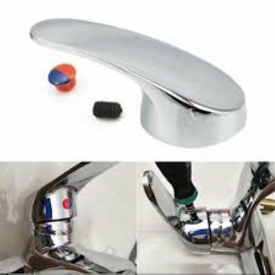 Basin Sink Lever Handle Shower Mixer Tap Lever Handle faucet spare parts Steel Chrome and Black