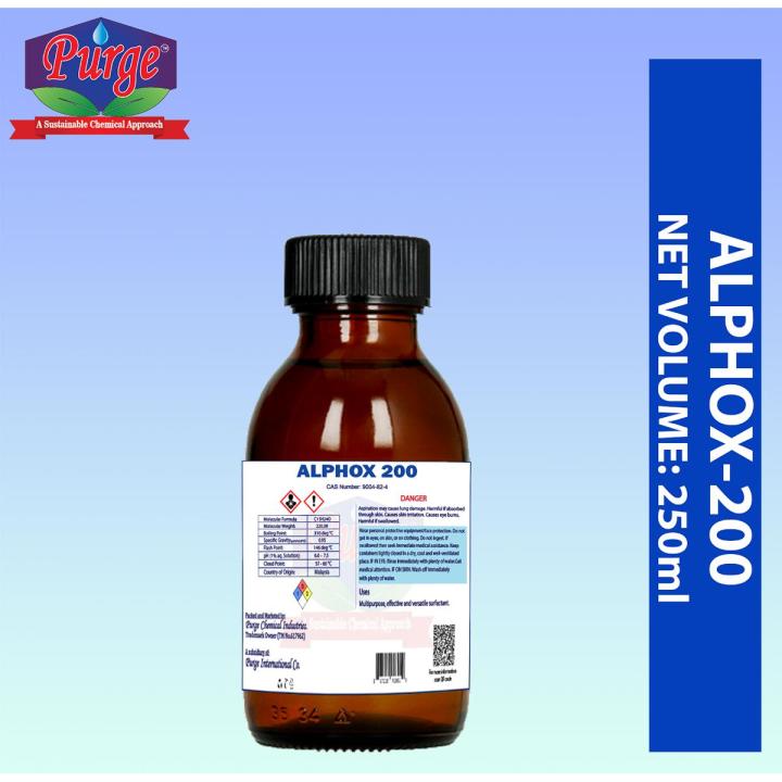 Purge Alphox 200 - 250ml - Nonionic Surfactant - Broad Range Emulsifier - Eco Friendly Emulsifier - Alfox 200