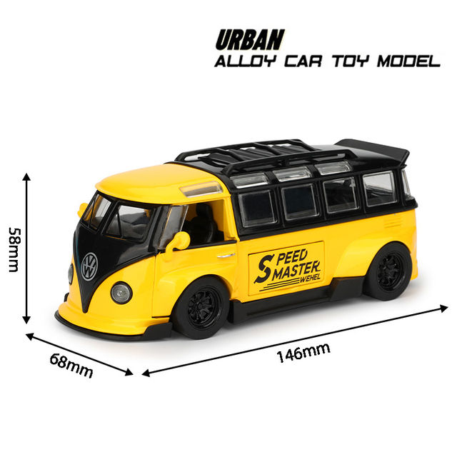 1:32 Volkswagen Bus T1 Modified Alloy Diecast Scale Metal VW Collection Car Models Vehicle Kid Toy Car Holiday Gifts Box Present