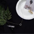 New Delicate Full Crystal Round Circlu Pendant & Necklace Ins Girl. 