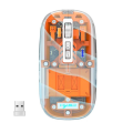 3 Modes Wireless Rechargeable Transparent Mouse – Bluetooth Mouse & 2.4G USB Gaming Mouse for PC, Laptop, and Desktop – Wireless Mouse for Gaming, Logitech Style Design. 
