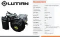 LUTIAN Generator Engine LT170F - 212cc - Short Thick ( Moti )  Shaft - with Self - for Replacement in 2 kVA to 3.5 kVA Generators. 