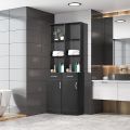 Bathroom Storage Cabinet, Multifunctional Floor Cabinet with 1 Drawers and Double Door, Freestanding Waterproof Cabinet Side Cabinet, Wooden Storage Cabinet for Bathroom Living Room Bedroom. 