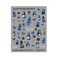 Nail Art Sticker Zombie Bride Patterns 5D Engraved Halloween 5D Relief Nail Art Water Sticker for Halloween. 