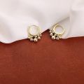 JEWELLER  Copper Hoop Earrings For Women Small Simple Round Bead Punk Earrings Party Fashion coin Jewelry. 