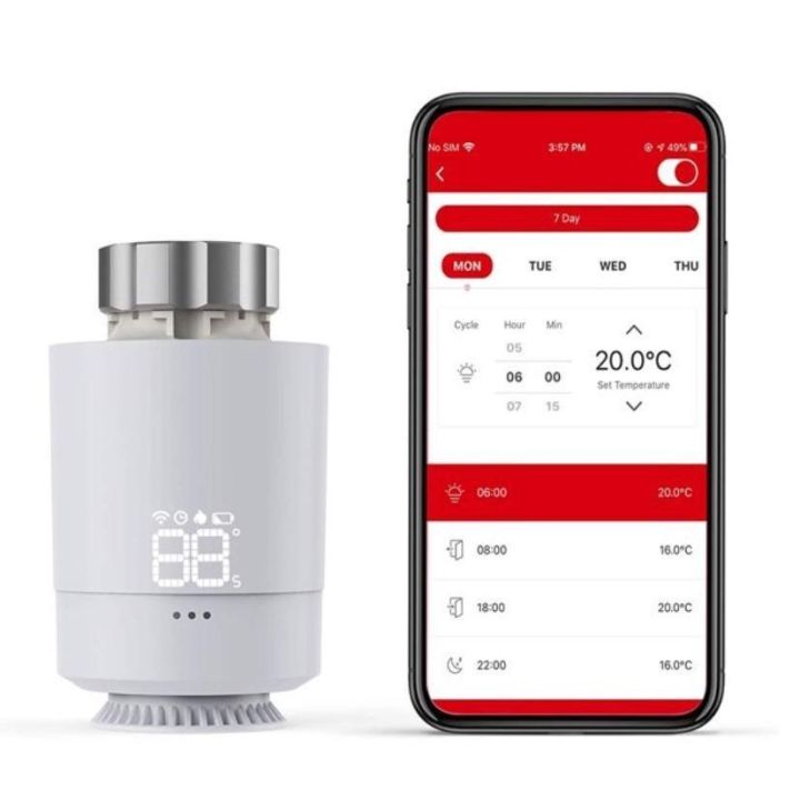 Meterk SEA802DF Thermostat Temperature Controller Heating and Accurate TRV Thermostatic Radiator Valve
