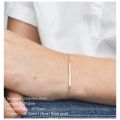 【Top mobile】316L Stainless Steel Bracelet Square Bar Rod Charm Bangle Gold Silver Color Friendship Bracelet. 