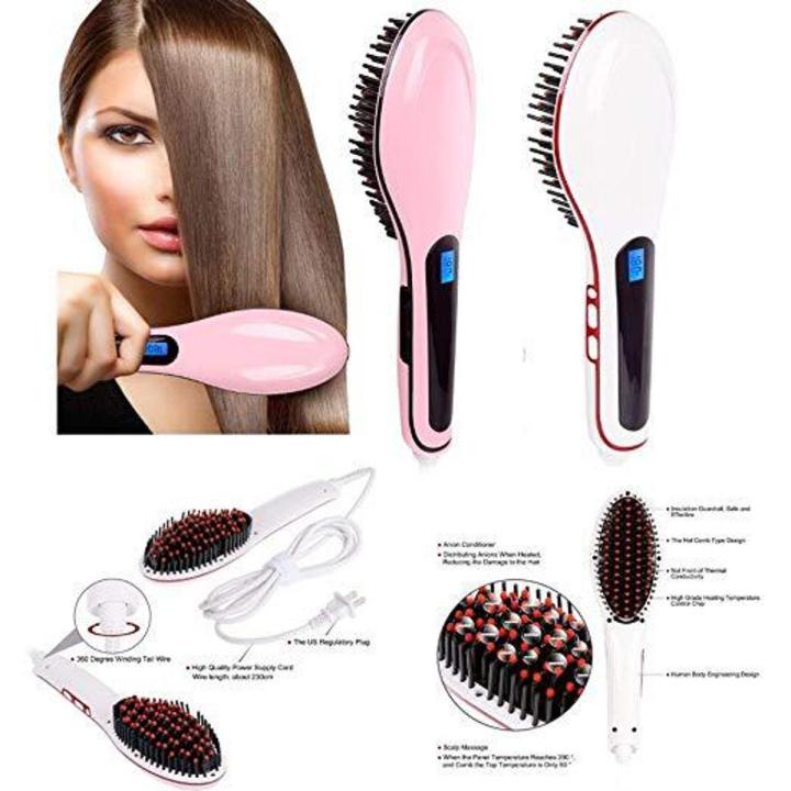Fast Hair Straightening Hair Straightener Comb Brush For Women.
