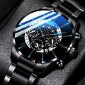 Relo Watch for Men Original Casual Luminous Silver Watch Business Men Watches Classic Calendar Clock Stainless Steel Strap Men's Quartz Watch. 