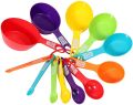 Plastic Measuring Cups and Spoons Multicolour 9-Piece Set, 4 Cups and 5 Spoons for Kitchen. 