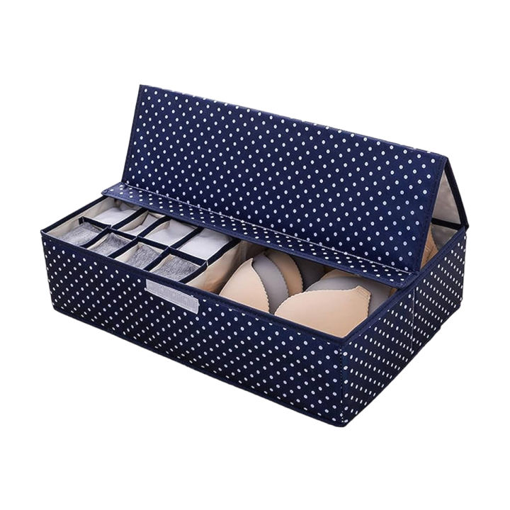 16 in 1 Socks & Bra Drawer Organizer Divider, 24 Cells Box Foldable ...