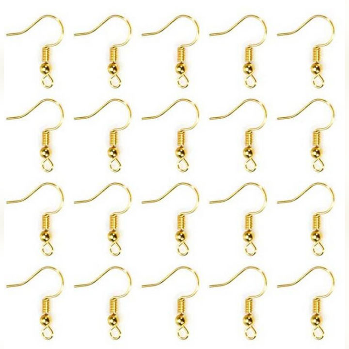 100 Pieces Golden Earring Hooks Base For Jewelry Making