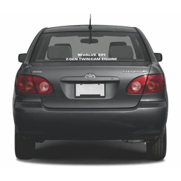 1 pcs 16 valve efi z gen twin cam engine sticker for corolla 2006 back screen(transperent)