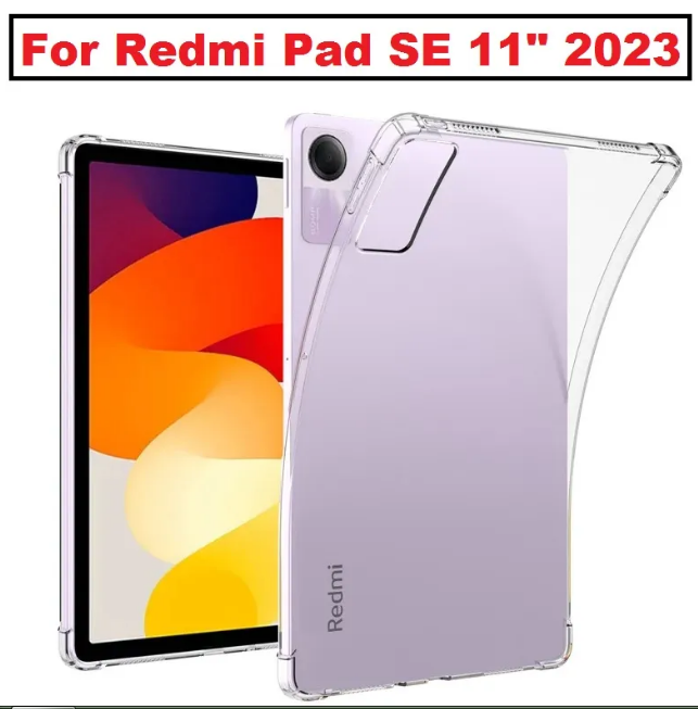 For CASE Xiaomi Redmi Pad SE 11 inch 2023 Transparent Shockproof Back Cover