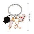Doctor Nurse Keychain Men Women Stethoscope Syringe Medical Symbol Pendant With Key Ring For Medical Student Souvenir Gift. 