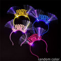 2023 Headwear 2023 Happy Fiber Day Headband Digital Hair LED Light Up Headwear Digital Headgear Flashing Headwear. 