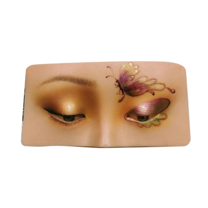 Eye makeup Practice Board Reusable Bionic Skin Silicone Mold Face Shadow Eye makeup Practice Board Cosmetic Training Professional for Beginners