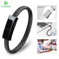 20/22.5cm Leather Micro USB/Type C /For iPhone 11 Xiaomi Note 8 Bracelet Charger Data Charging Cable Sync Cord. 