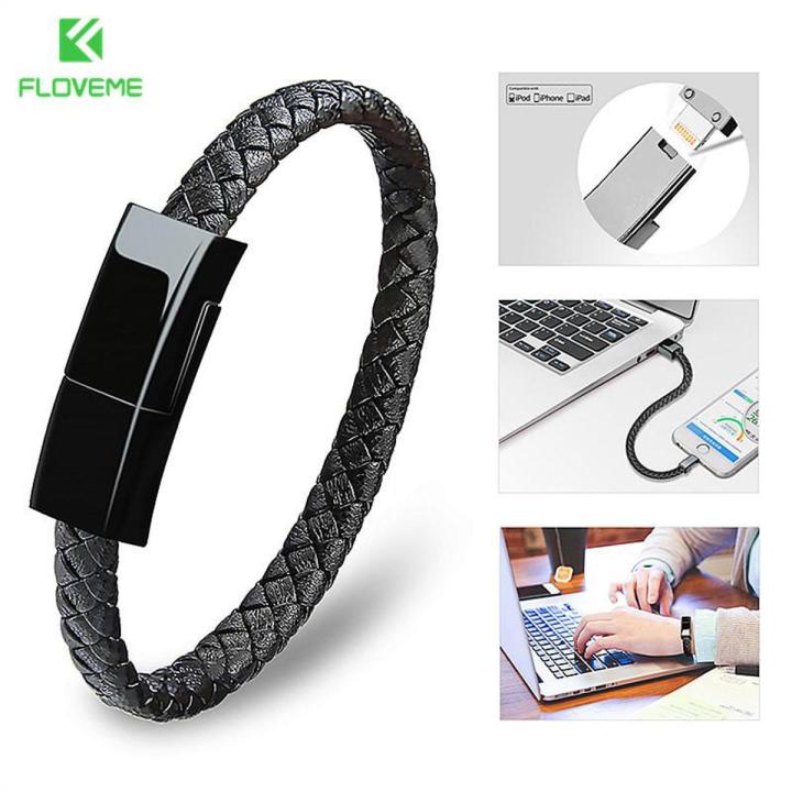 20/22.5cm Leather Micro USB/Type C /For iPhone 11 Xiaomi Note 8 Bracelet Charger Data Charging Cable Sync Cord