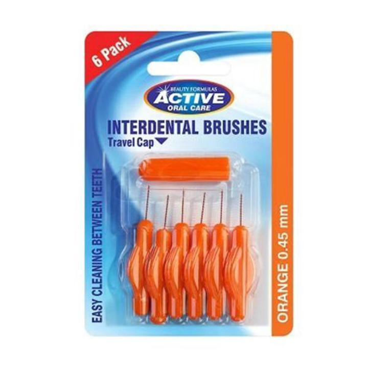 Beauty Formulas Active Interdental Brushes Orange 0.45MM