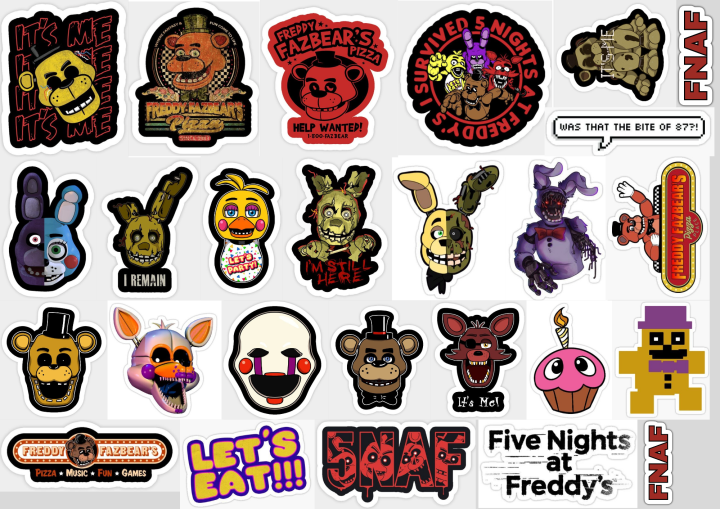 25pcs%20FIVE%20NIGHTS%20AT%20FREDDY's%20sticker%20pack%20fnaf%20stickers%20gameplay%20gaming%20gamer%20freddy%20fazbear%20pizzeria%20horror%20game%20kids%20stickers%20-%20Image%206