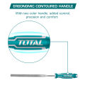 TOTAL 6pcs 140mm File Set with Two Color Handle THT91462. 