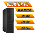 3050 SSF Desktop Computer, Intel Core i3-6100, 6th Generation, 8GB DDR4 RAM, 128GB SSD, Windows 10. 