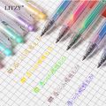 LITZY 5pcs/set Mixed Color Ink Gradient Gel Pen Rainbow Graffiti Journal Pens Kawaii Art Stationery Supplies School Neutral Pens. 