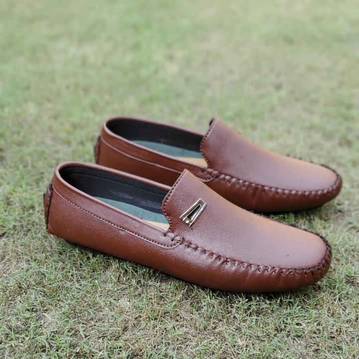 Brown Importia Synthetic Leather Loafer Shoes For Men