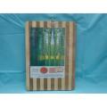 Wooden Chopping Board, Natural Bamboo Wood, (20x30, 22X32, 24x34, X 1.8 cm) Perfect Size Cutting Tray for Kitchen, Vegetables, Fruits, Pizza, Meat, Multipurpose use, with Steel Handle. 
