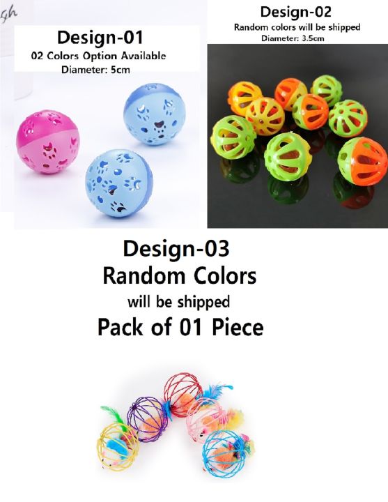 Cat Plastic Ball with Jingle Bell Toy Funny Interactive Plush Pet Kitten Chewing Claws Thumb Bite Mint For Cats Teeth - PS433 - PS-TO