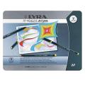 Lyra Hi-Quality Art Pen Pens in Metal Case Set of 20. 