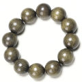 Sichuan Phoebe Sheareri Submerged Wood Bracelet Ebony Old Materials Cat Eyes Full of Gold Silk Beads Men and Women Bracelet for Couple. 